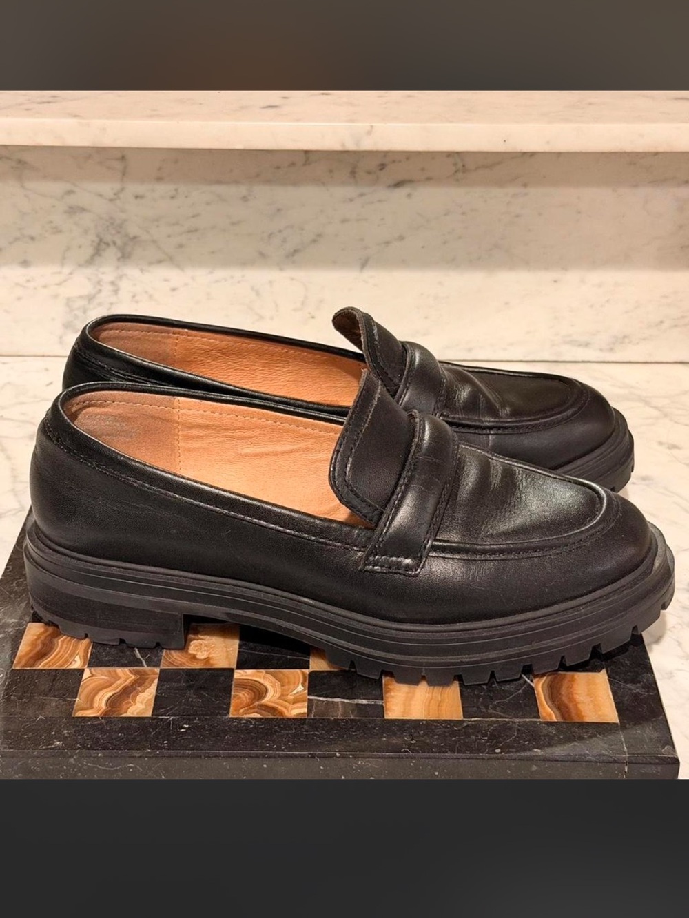 Madewell Black Leather Loafers